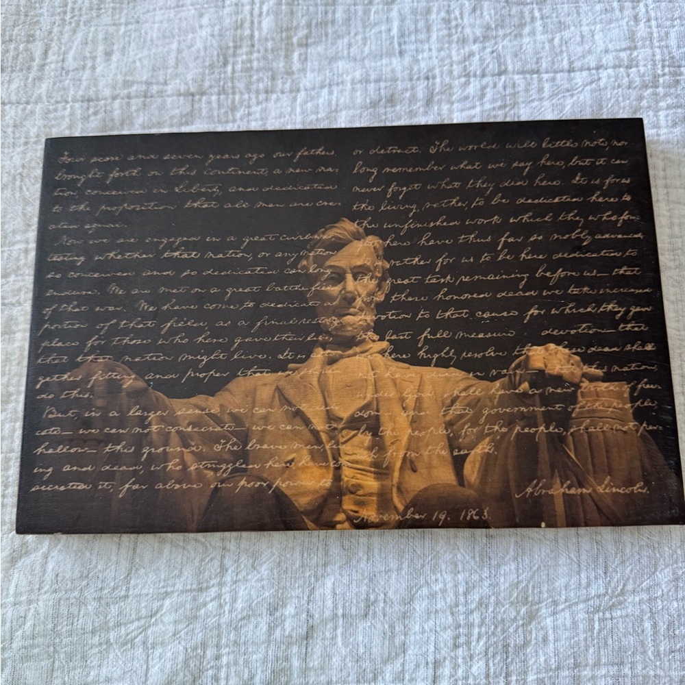 Abraham Lincoln Gettysburg Address Wall Art